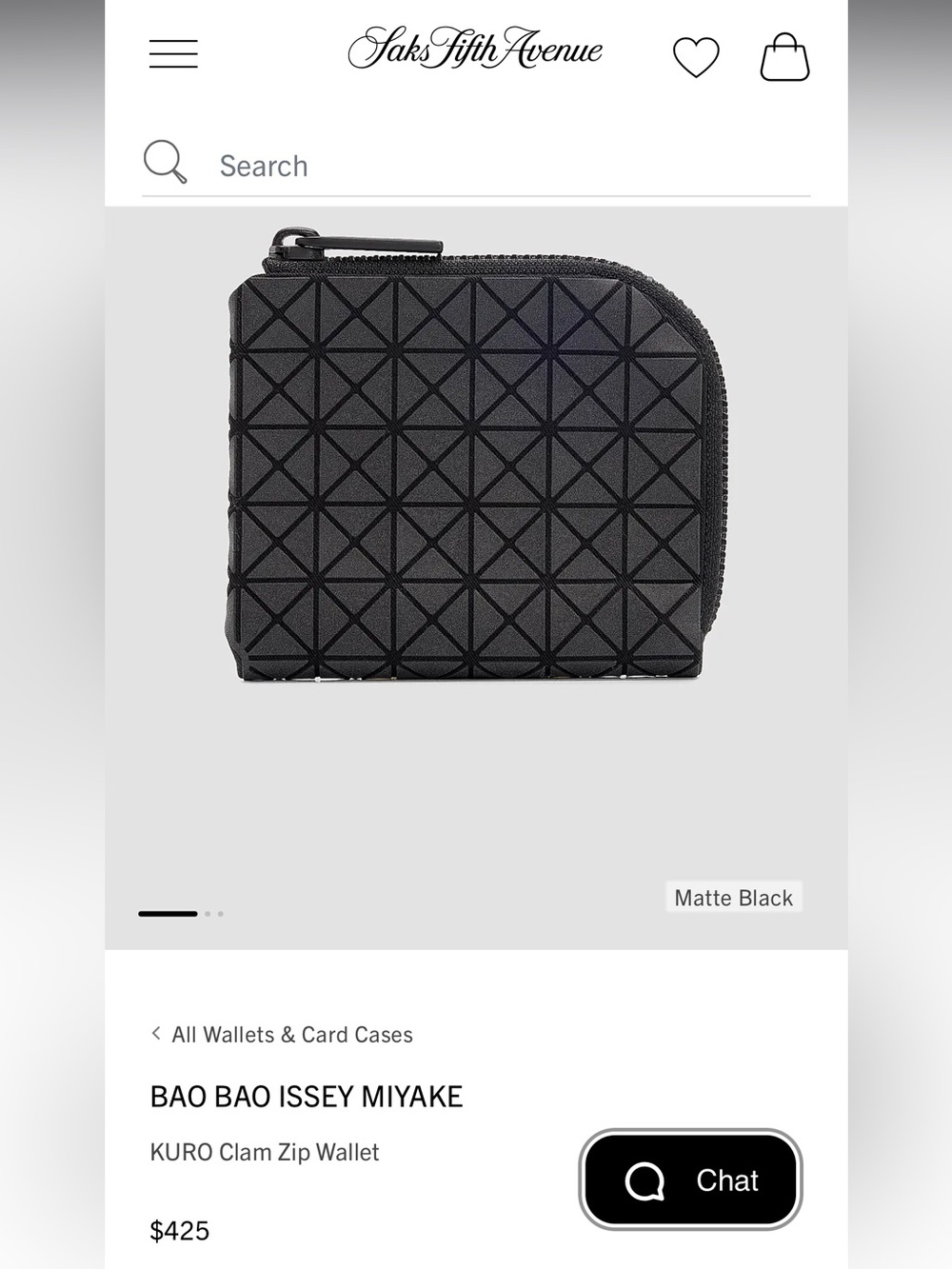 Pristine Bao Bao Issey Miyake Clam Wallet OBO